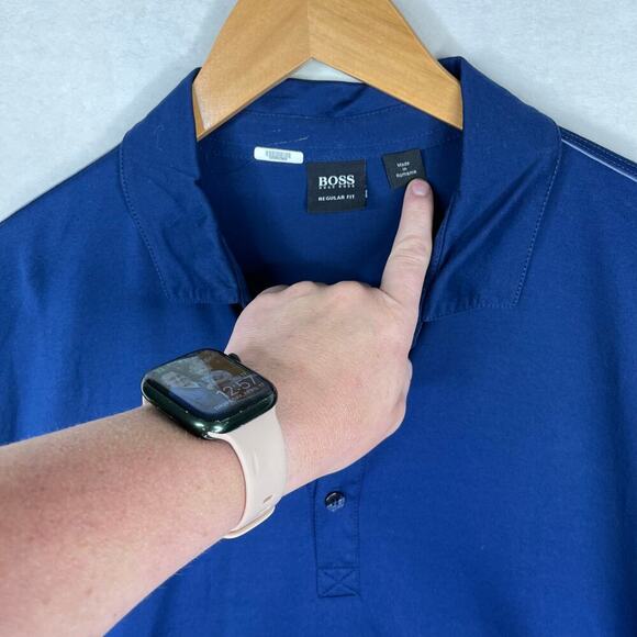 Boss by Hugo Boss men's pullover quarter button collared shirt size XL - Picture 2 of 7